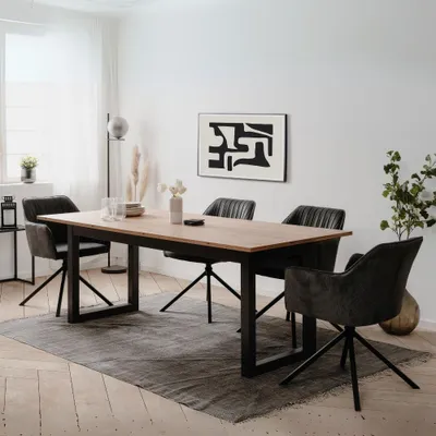 Immagine prodotto di Tavolo allungabile Denver80C colore quercia antracite 200x90x75H