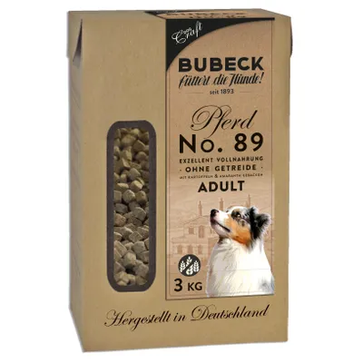 Produktbild von Trockenfutter getreidefrei gebacken mit Pferd von Bubeck 3Kg