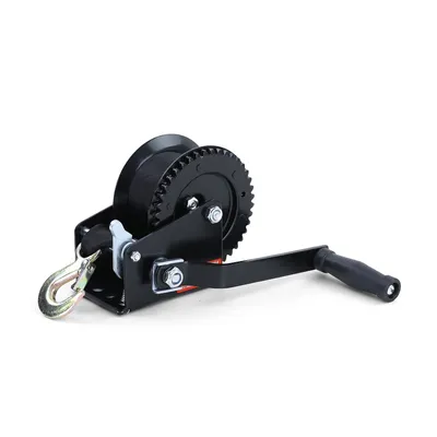 Produktbild von Profi Seilwinde Handwinde Schwarz mit Gurtband 600kg 8 Meter