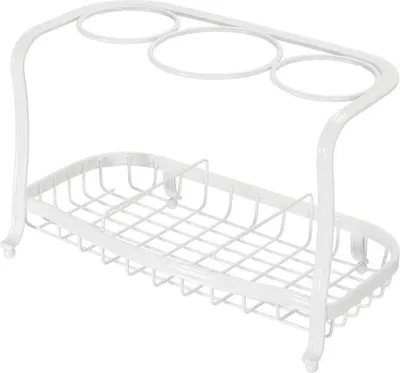 Produktbild von Fönhalter Regal weiss Glätteisenhalter Haarstylinghalter Badorganizer mDesign