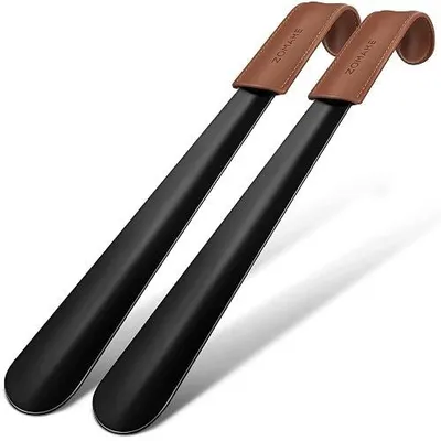 Zdjęcie produktu dla Łyżka do butów metalowa długa 42 cm stal nierdzewna 2 szt
