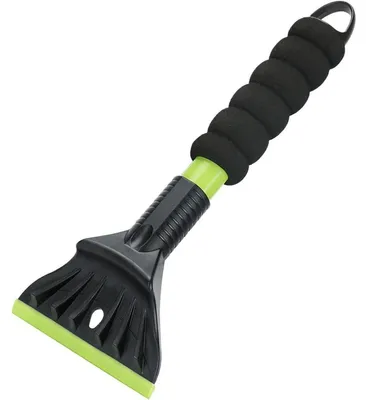 Immagine prodotto di Raschiaghiaccio per auto con impugnatura ergonomica antiscivolo, realizzato in ABS resistente, con lama larga 4,7 pollici