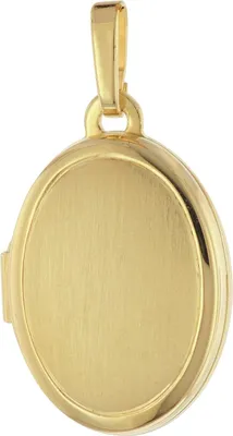trendor 21568 Ovales Medaillon 925 Silber Vergoldet Anhänger 15x11 mm 1