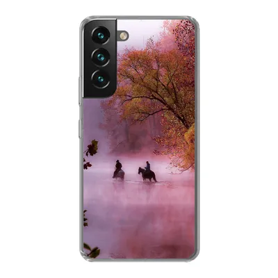Produktbild von MuchoWow® Handyhülle Schutzhülle Hülle für Samsung Galaxy S22 Plus Pferde - Nebel - Wald Silikon Softcase Handy Hülle - Schutzabdeckung