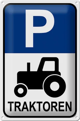Produktbild von Blechschild Parkplatz Traktor, 30 x 20 cm, Blechschilder Parking