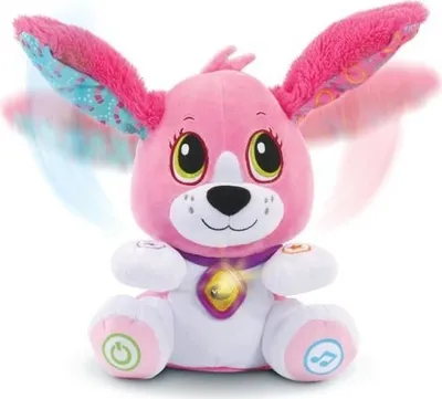 Image de Peluche Interactive VTECH BABY Toutou parle avec moi, Rose, Apprentissage Langage, Chiffres, Couleurs, Émotions