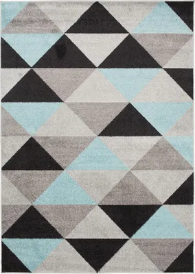 Immagine prodotto di Tappeto Tapiso LAZUR Moderno Grigio Nero Blu Camera Giovane ÖKOTEX 120 x 170 cm
