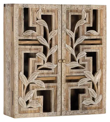 Immagine prodotto di Scaffale in legno di olivo e mango, 56 cm x 50 cm x 15 cm Giner y Colomer