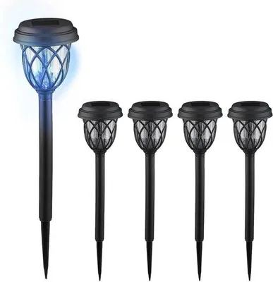 Produktbild von Gartenlampe-Set mit 5 Leuchten, 425 x 10 cm, LED-Bodenbeleuchtung, schwarz/transparent