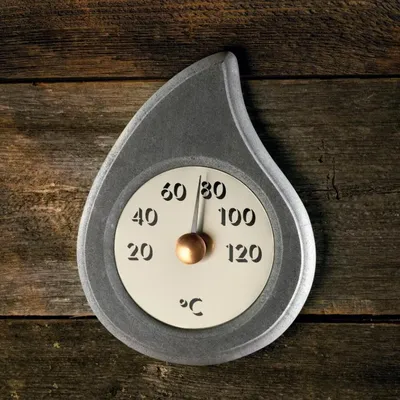 Produktbild von Hukka Design Pisarainen Thermometer aus Speckstein Saunathermometer Saunamessgerät