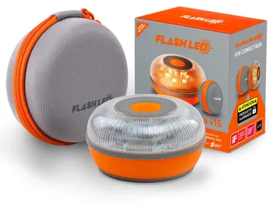 Image de FlashLED OFLFLASHLEDSOSCF, Gyrophare, LED, Gris, Orange, Transparent, IP54, -10 - 50 °C, Batterie