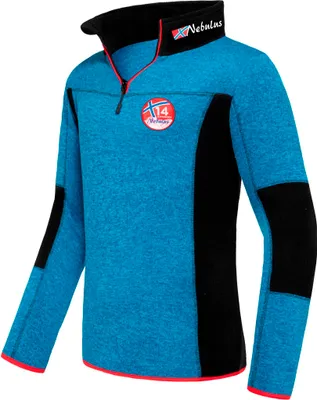 Produktbild von Nebulus Fleecepulli PAAVO Herren, warmer Fleecepullover, Pulli aus Fleece mit Half Zip Reißverschluss, P4920 - Herren, malibublau, 3XL