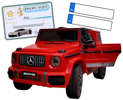 Zdjęcie produktu dla Auto na akumulator Mercedes AMG G63 dziecko pilot 2.4Ghz skóra samochód EVA