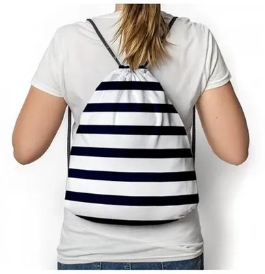 Produktbild von Rucksacktasche mit Aufdruck „Black Stripes“ (A4)