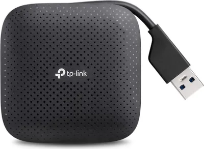 Produktbild von TP-Link UH400 Schnittstellen-Hub USB 3.2 Gen 1 (3.1 Gen 1) Type-A 5000 Mbit/s Schwarz