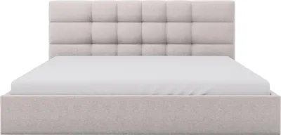 Produktbild von Bett mit Bettkasten 200 x 200 cm – Stoff – Beige – ELIAVA