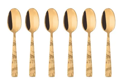 Imagen del producto de Jungle Sambonet Set 6 Mokkalöffel Edelstahl/PVD Gold 52767GA7
