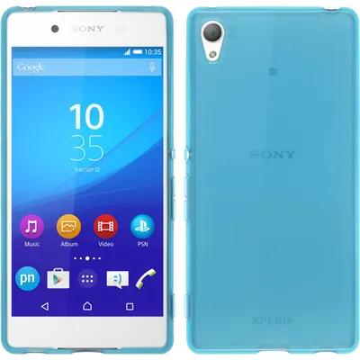 Produktbild von PhoneNatic Case kompatibel mit Sony Xperia Z3+ / Plus - türkis Silikon Hülle transparent + 2 Schutzfolien