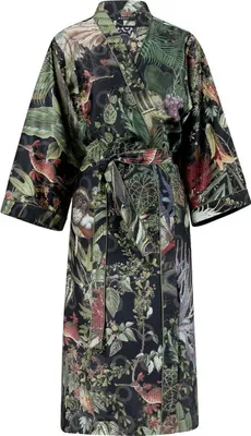 Produktbild von MOOOI Baumwollsatin-Kimono Menagerie Kimono Farbe Raven Größe L/XL