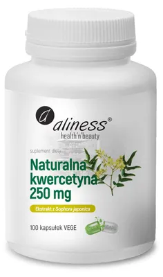 Immagine prodotto di Quercetina naturale 250 mg, 100 capsule - ALINESS