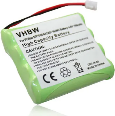Produktbild von vhbw Akku Ersatz für Philips MT700D04CX51 für Babyphone Babytalker (700 mAh, 4,8 V, NiMH)