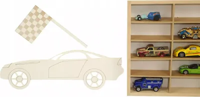 Produktbild von Ausstellungsgestell für Autos mit 25 Fächern