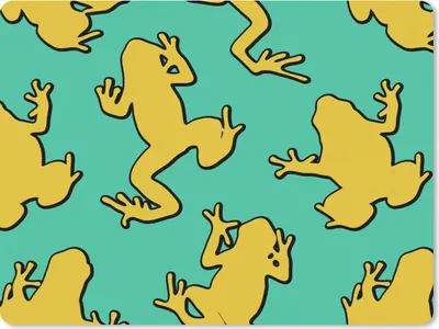 Produktbild von MuchoWow® Mauspad Mousepad Muster - Dschungel - Frösche 23x19 cm - Mousepads - Maus Mat - Pad - Mausunterlage - Schreibtischunterlage - Mauspad