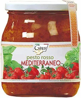 Produktbild von Tomatenpesto Pesto rosso Mediterraneo 520g - Ginos
