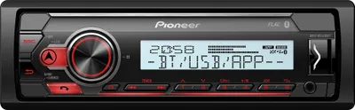 Obrázek produktu pro Pioneer MVH-MS410BT, Černá, 1 DIN, 200 W, 4.0 kanály/kanálů, 50 W, FLAC