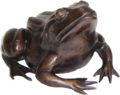 Produktbild von Casa Padrino Luxus Deko Bronze Frosch 24 x 30 x H. 16 cm - Luxus Bronzefigur