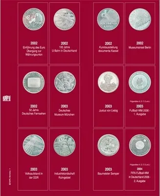 Produktbild von SAFE Ergänzungsblatt 7342-1 für 10-Euro-Münzen 2002-2004
