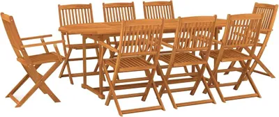 Obrázek produktu pro vidaXL 9dílný zahradní jídelní set 220x90x75 cm z masivního dřeva akácie