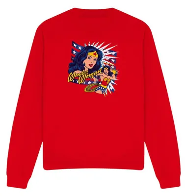 Image de Sweat-shirt Wonder Woman, modèle unie pour hommes et femmes, référence TV40965 (taille XL), couleur rouge
