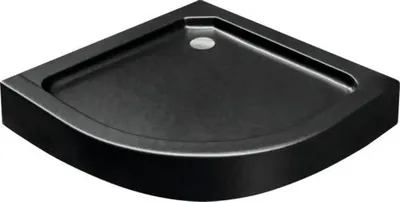 Obrázok produktu pre Sprchová vanička Rega 90 x 90 x 16 cm čierna štruktúrovaná OLBZAAL90B