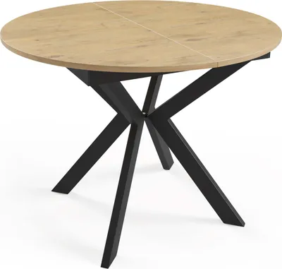 Zdjęcie produktu dla FURNLUX Stół do jadalni Leia Brown 100 cm / Kolor główny: beżowy / Wymiary: 100 x 78 x 138 cm