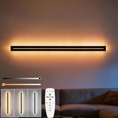 LED Wandlampe 25W dimmbar 100 cm mit Fernbedienung