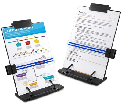 Immagine prodotto di Solidchoice - 2 supporti da scrivania per documenti con clip regolabili