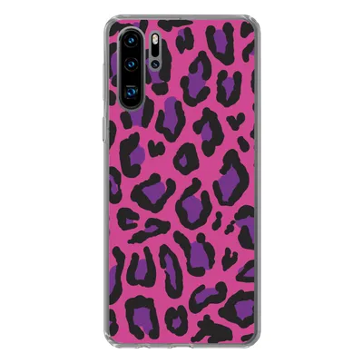 Produktbild von MuchoWow® Handyhülle Schutzhülle Hülle für Huawei P30 Pro Pantherdruck - Rosa - Lila Silikon Softcase Handy Hülle - Schutzdeckel
