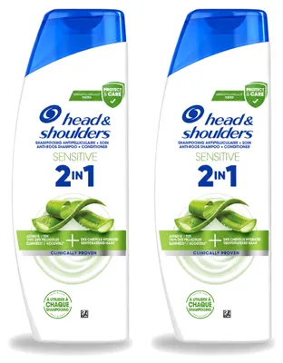 Produktbild von 2 x Head & Shoulders 2-in-1 Anti-Schuppen Shampoo Sensitive - 300 ml - Vorteilspackung - 2 Stücke