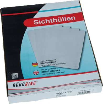 Produktbild von Büroring Aktenhüllen/Sichthüllen genarbt, transparent, Sichthülle