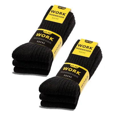 Produktbild von Herren Norweger Arbeitssocken WORK (6x Paar) mit Wolle 10204 - Schwarz 47-50