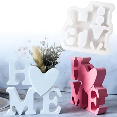 Productafbeelding van 3D siliconen mal HOME, gietvorm 12 x 11,5 cm, geschikt voor beton, gips en hars