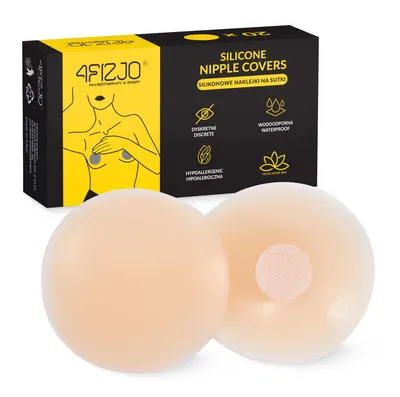 Produktbild von 4FIZJO Silikon-Nippelcover, beige, Tropfenform, 20 Stück