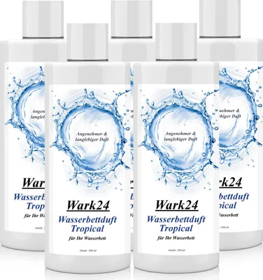 Produktbild von Wark24 Wasserbettduft Tropical basierend auf natürlichen Ölen 500ml (5er Pack)