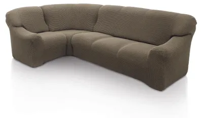 Ecksofa-Abdeckung elastisch 3,4–5,4 m Leinen Jacquard