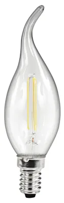 Produktbild von LED Filament Kerzenlampe Windstoß McShine, E14, 4W, 470 lm, warmweiß, klar