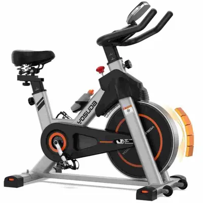 Produktbild von YOSUDA Heimtrainer mit Magnetwiderstand, Indoor leises Fitnessbike, ergonomisches Heimfitness Fahrrad, verstellbarer Widers  55.5 cm x 115 cm x 125 cm