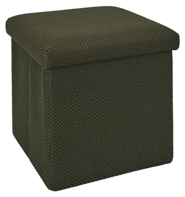Produktbild von Fushocker/Hocker faltbar Atome - Stoff - Aufbewahrungsbox - dunkelgrun - Polyester/mdf - 38 x 38 cm