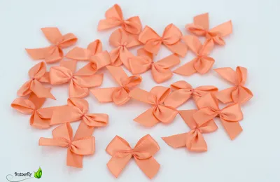 Produktbild von Satinschleifen 25mm, 20 Stück, Farbe:apricot - lachs 720