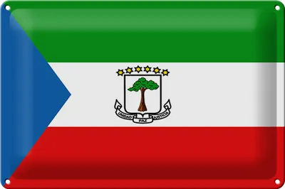 Produktbild von Blechschild Flagge Äquatorialguinea 30x20cm Flag